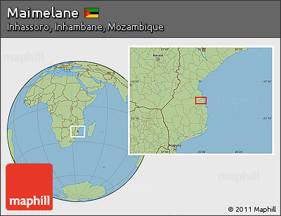 Savanna Style Location Map of Maimelane