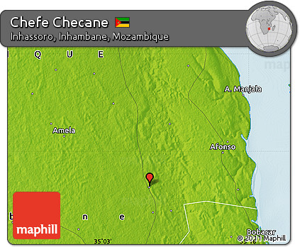 Physical Map of Chefe Checane