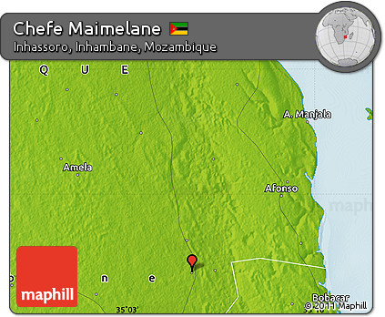 Physical Map of Chefe Maimelane