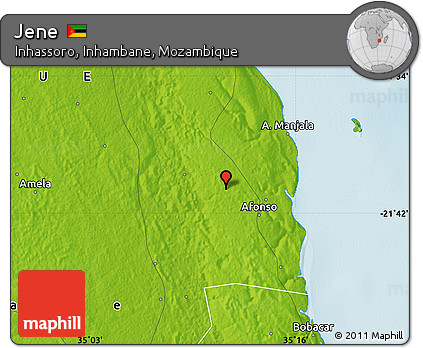 Physical Map of Jene