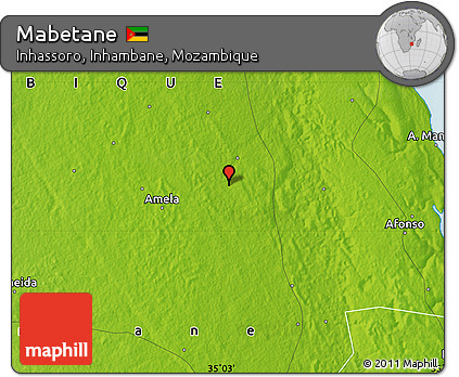 Physical Map of Mabetane