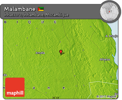 Physical Map of Malambane