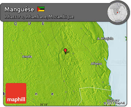 Physical Map of Manguése