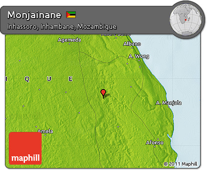 Physical Map of Monjainane