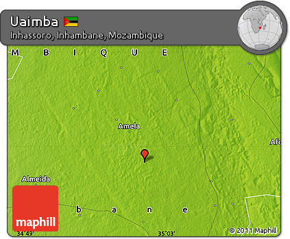 Physical Map of Uaimba