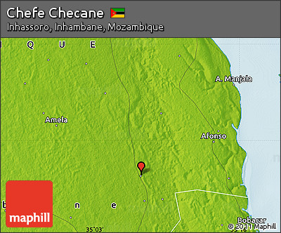 Physical Map of Chefe Checane