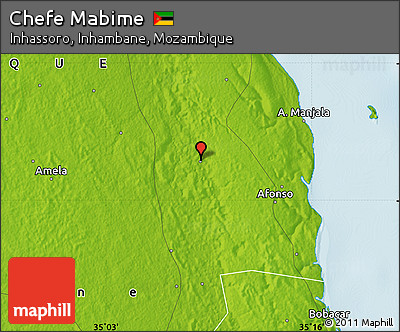 Physical Map of Chefe Mabime