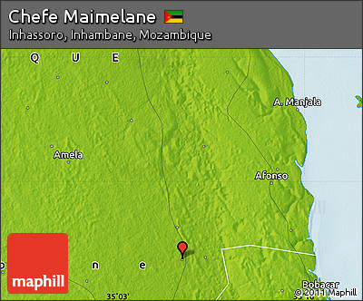 Physical Map of Chefe Maimelane
