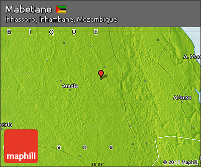 Physical Map of Mabetane