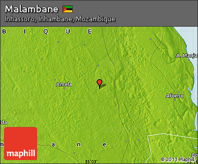 Physical Map of Malambane
