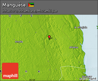 Physical Map of Manguése