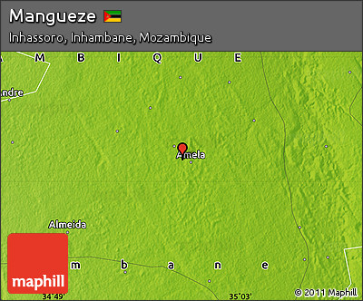 Physical Map of Mangueze