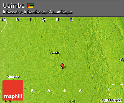 Physical Map of Uaimba
