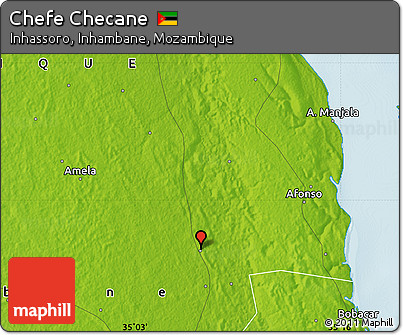 Physical Map of Chefe Checane
