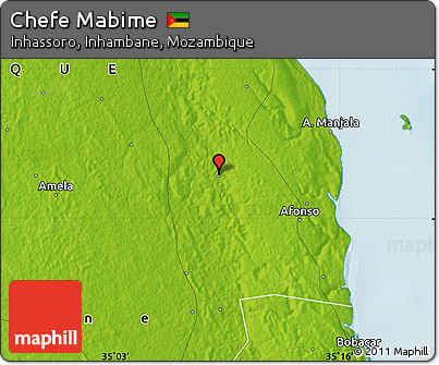 Physical Map of Chefe Mabime