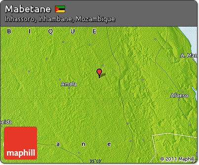 Physical Map of Mabetane
