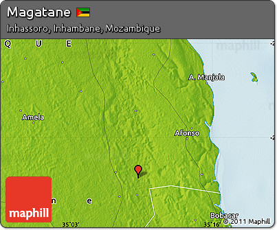 Physical Map of Magatane