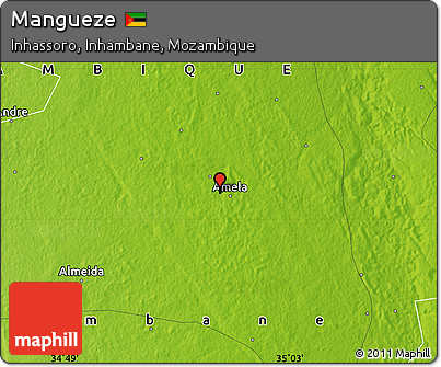 Physical Map of Mangueze