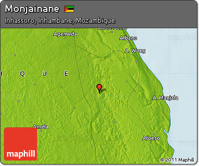 Physical Map of Monjainane
