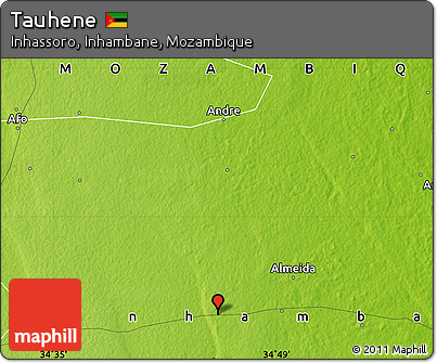Physical Map of Tauhene