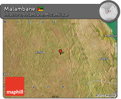 Satellite Map of Malambane