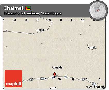 Shaded Relief Map of Chaimel