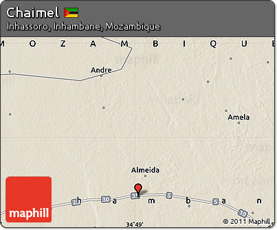 Shaded Relief Map of Chaimel