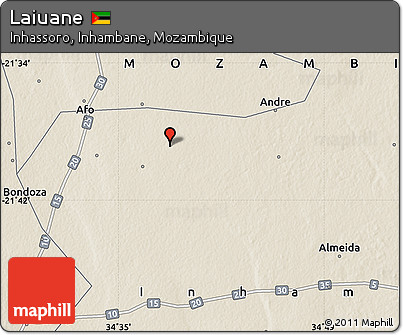 Shaded Relief Map of Laiuane