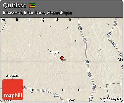Shaded Relief Map of Quitisse