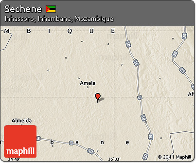 Shaded Relief Map of Sechene