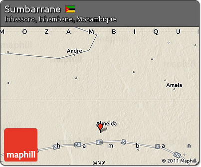 Shaded Relief Map of Sumbarrane