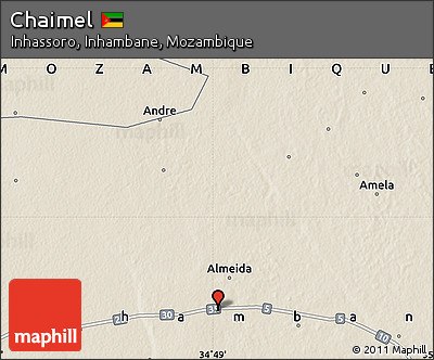 Shaded Relief Map of Chaimel