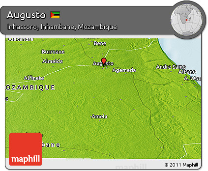 Physical Panoramic Map of Augusto