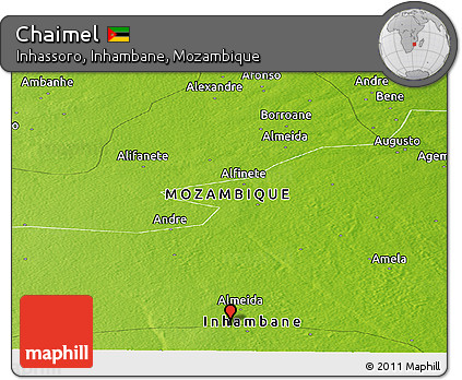 Physical Panoramic Map of Chaimel