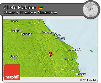 Physical Panoramic Map of Chefe Mabime