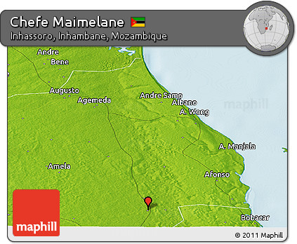 Physical Panoramic Map of Chefe Maimelane