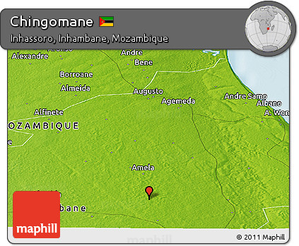 Physical Panoramic Map of Chingomane