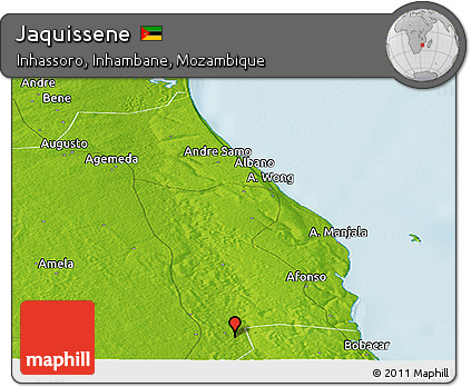 Physical Panoramic Map of Jaquissene