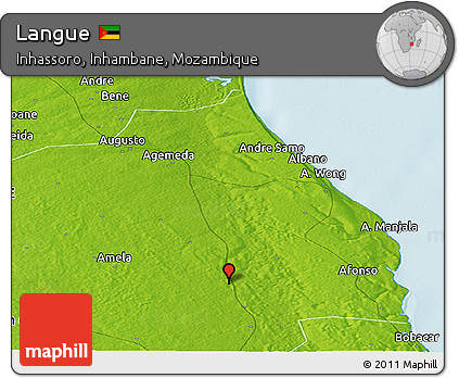 Physical Panoramic Map of Langue