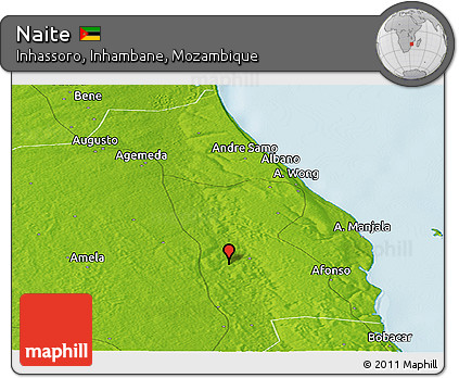 Physical Panoramic Map of Naite