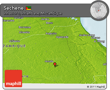 Physical Panoramic Map of Sechene