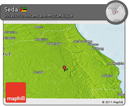 Physical Panoramic Map of Seda