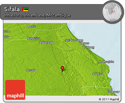 Physical Panoramic Map of Sifala