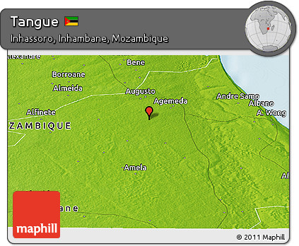 Physical Panoramic Map of Tangue
