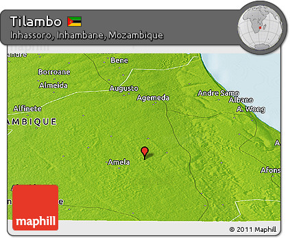 Physical Panoramic Map of Tilambo