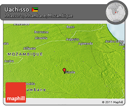 Physical Panoramic Map of Uachisso