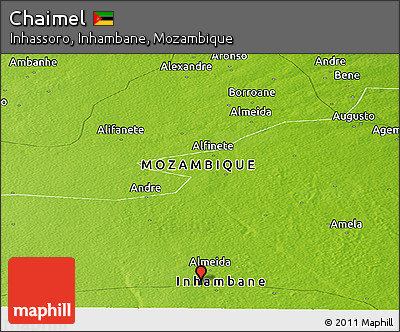 Physical Panoramic Map of Chaimel