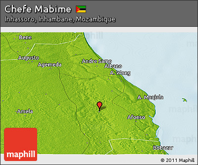 Physical Panoramic Map of Chefe Mabime