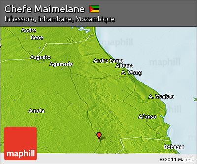 Physical Panoramic Map of Chefe Maimelane
