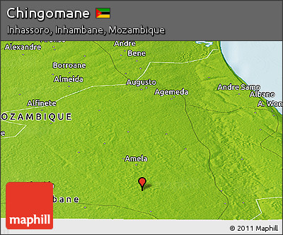 Physical Panoramic Map of Chingomane